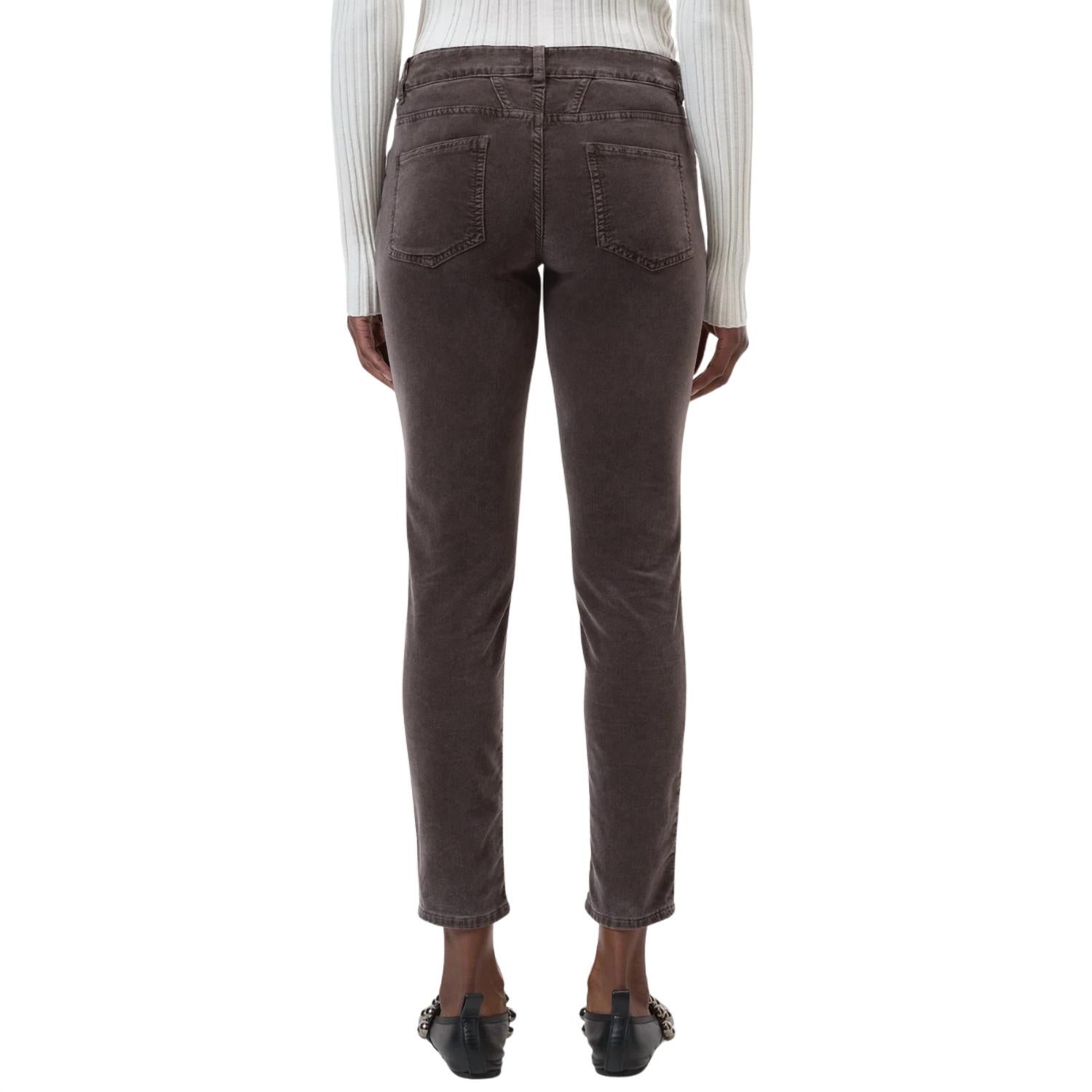 CLOSED Baker Velvet Skinny Jeans in marsh green - women's jeans - alternate view