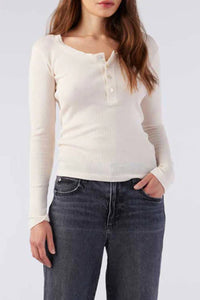 AMO Women's Sweets Long Sleeve Tee in bone - women's long sleeve top