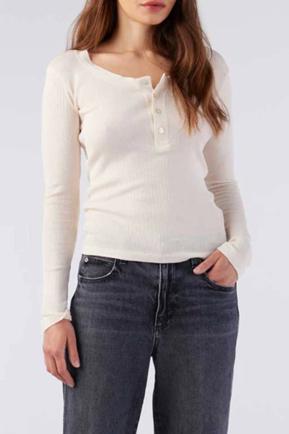 AMO Women's Sweets Long Sleeve Tee in bone - women's long sleeve top