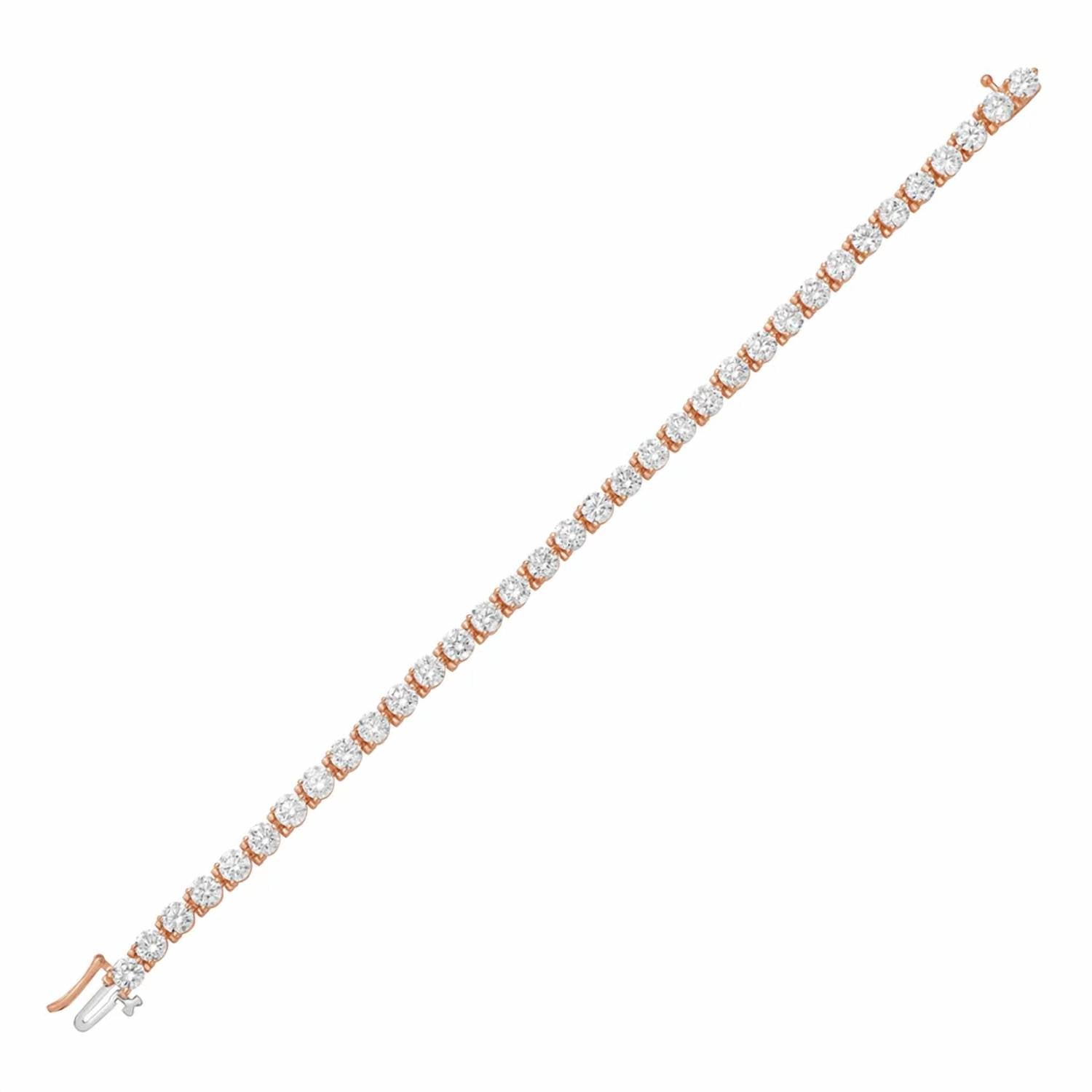 Diana M Jewels - Women's Round Lab-Grown Diamond Tennis Bracelet (10.00 Ct) - Bold