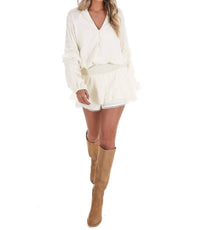 Le Lis - Sunlit Stroll V-Neck Romper