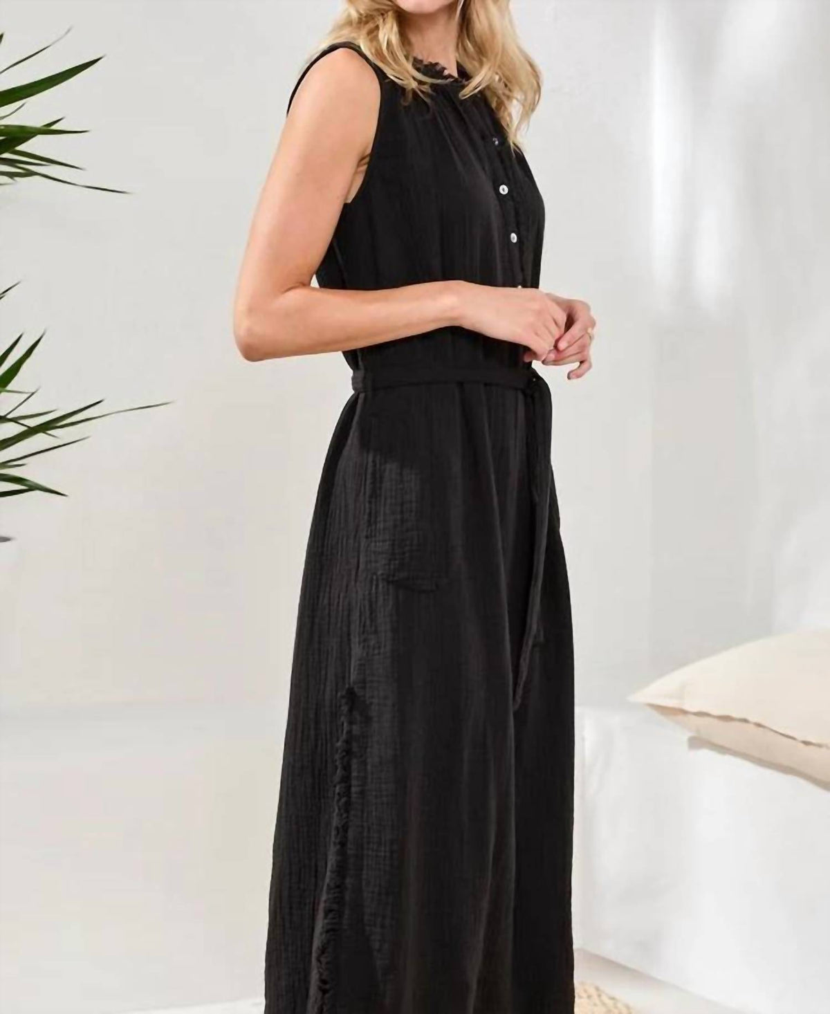 Tribal - Cotton Crinkled Gauze Maxi Dress