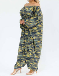 Karen T Design - Long Sleeve Harem Jumpsuit - Plus