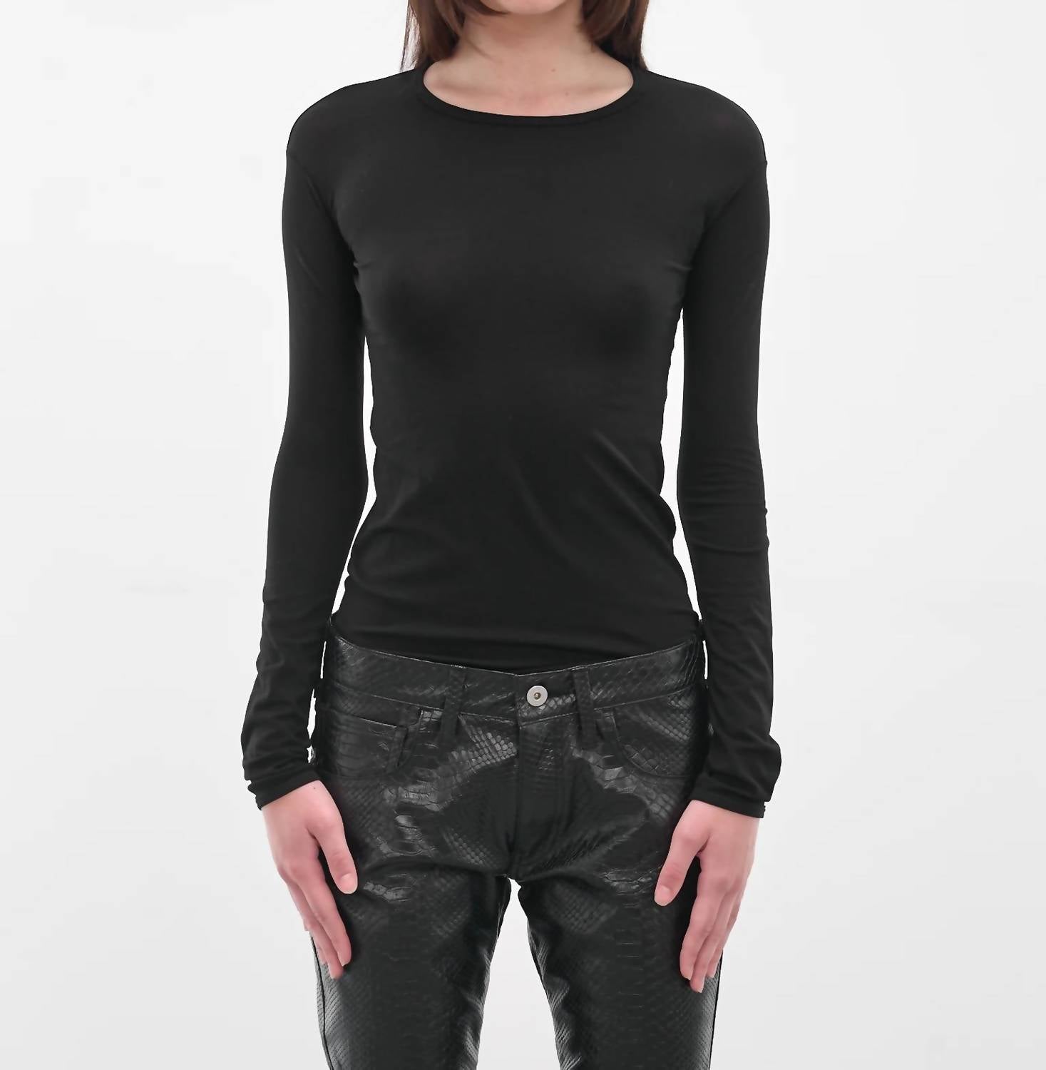 Junya Watanabe Nylon Long Sleeve Shirt in black - women's long sleeve top