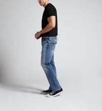 Silver Jeans Co Allan Jeans in indigo - men's jeans - detail view