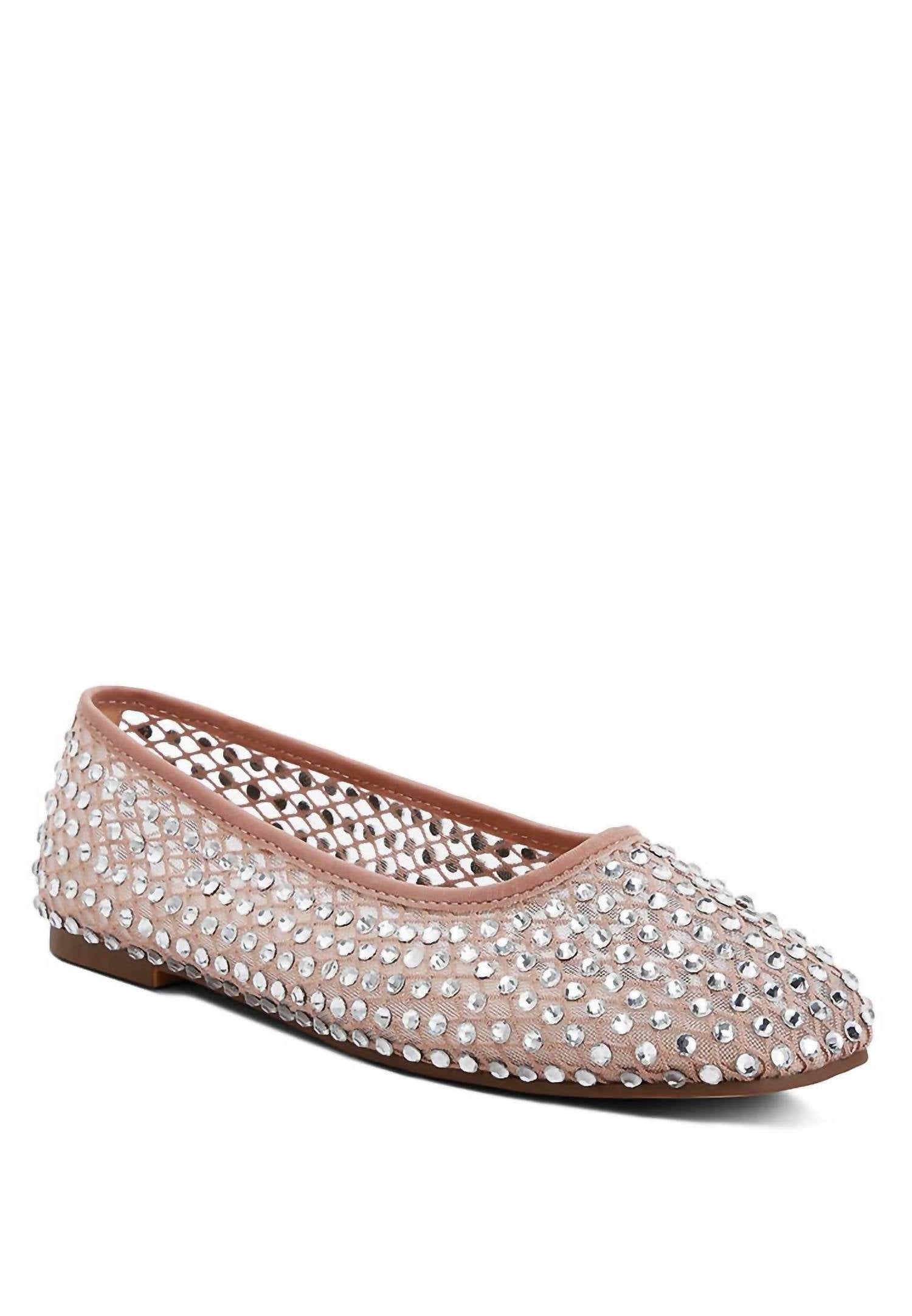 Rag Company - Women's Orson Naked Rhinestone Ballerina Flats