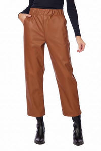 mudpie Ballard Leather Pants in tan - women's pants