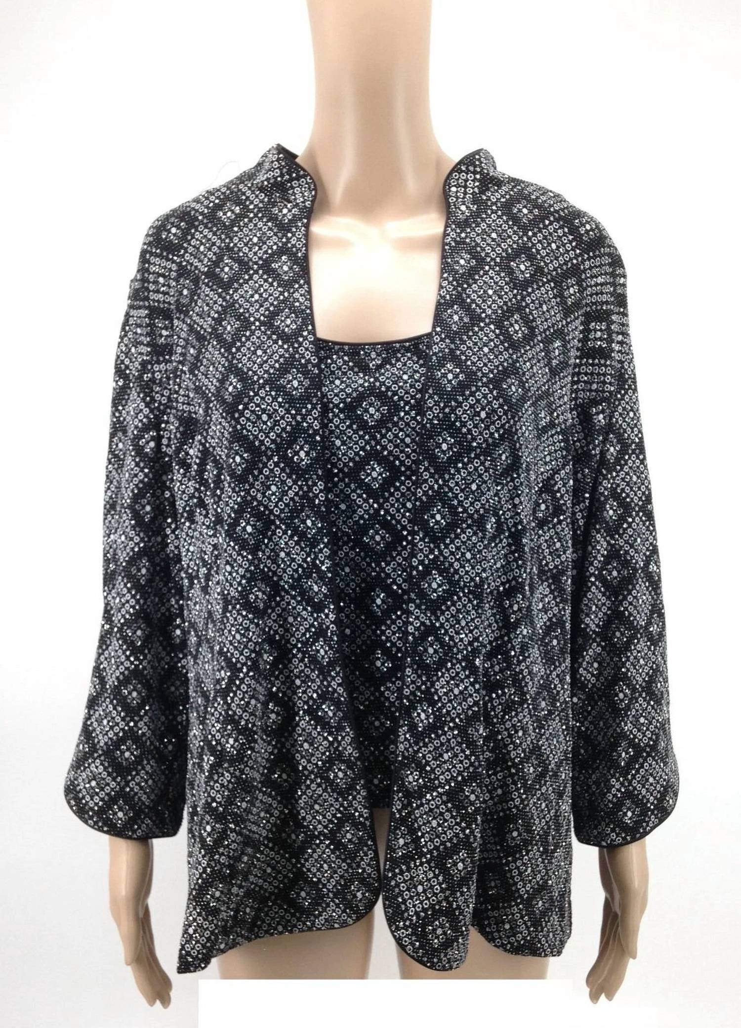 Alex Evenings - Women's Diamond Glitter Twinset