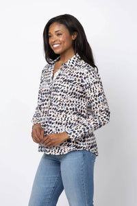 Nic + Zoe - Spotted Core Cotton Shirt