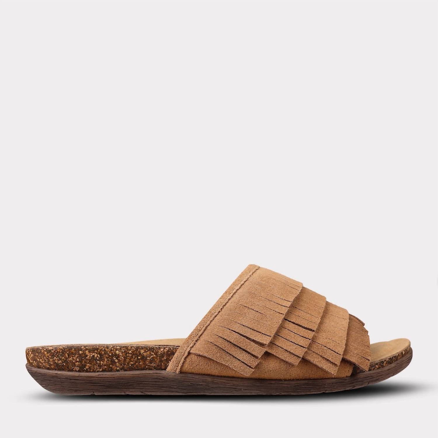 Mykos Women's Clea Slide Sandal in chestnut - women's sandal
