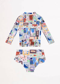 Seafolly - Girl's On Vacation Peplum Surf Set