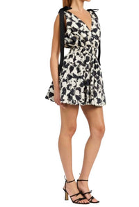 En Saison Laurel Mini Dress in black ivory - women's dress - view 4