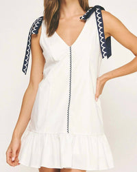 Strut & Bolt - Scallop Embroidery Mini Dress
