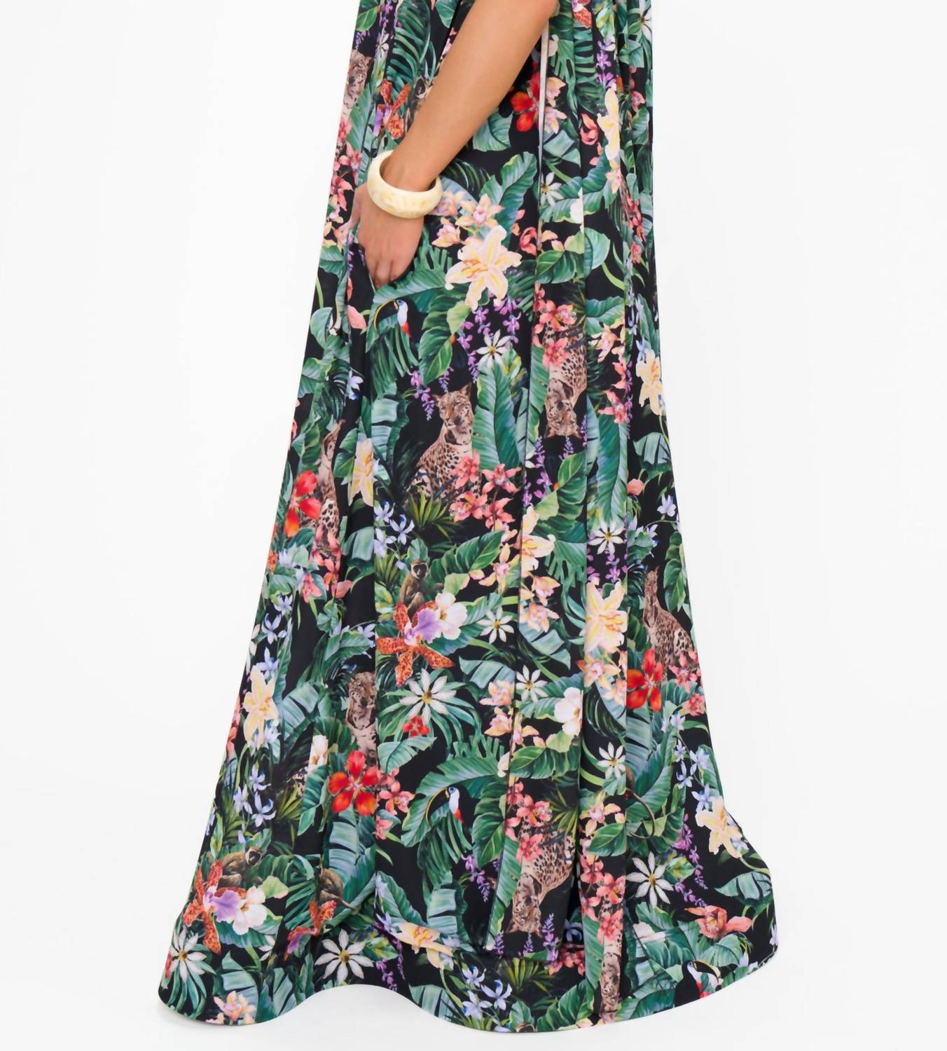 Show Me Your Mumu Tinsley Tube Dress in jungle mirage - women's dress - detail view