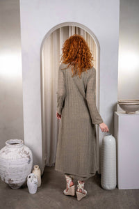 Paparazzi - Needle Out Knit Tie Front Maxi Duster