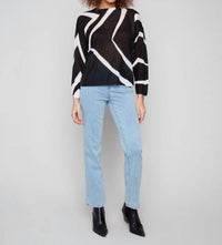 Charlie B - Printed Lightweight Mohair-effect Knit Sweater