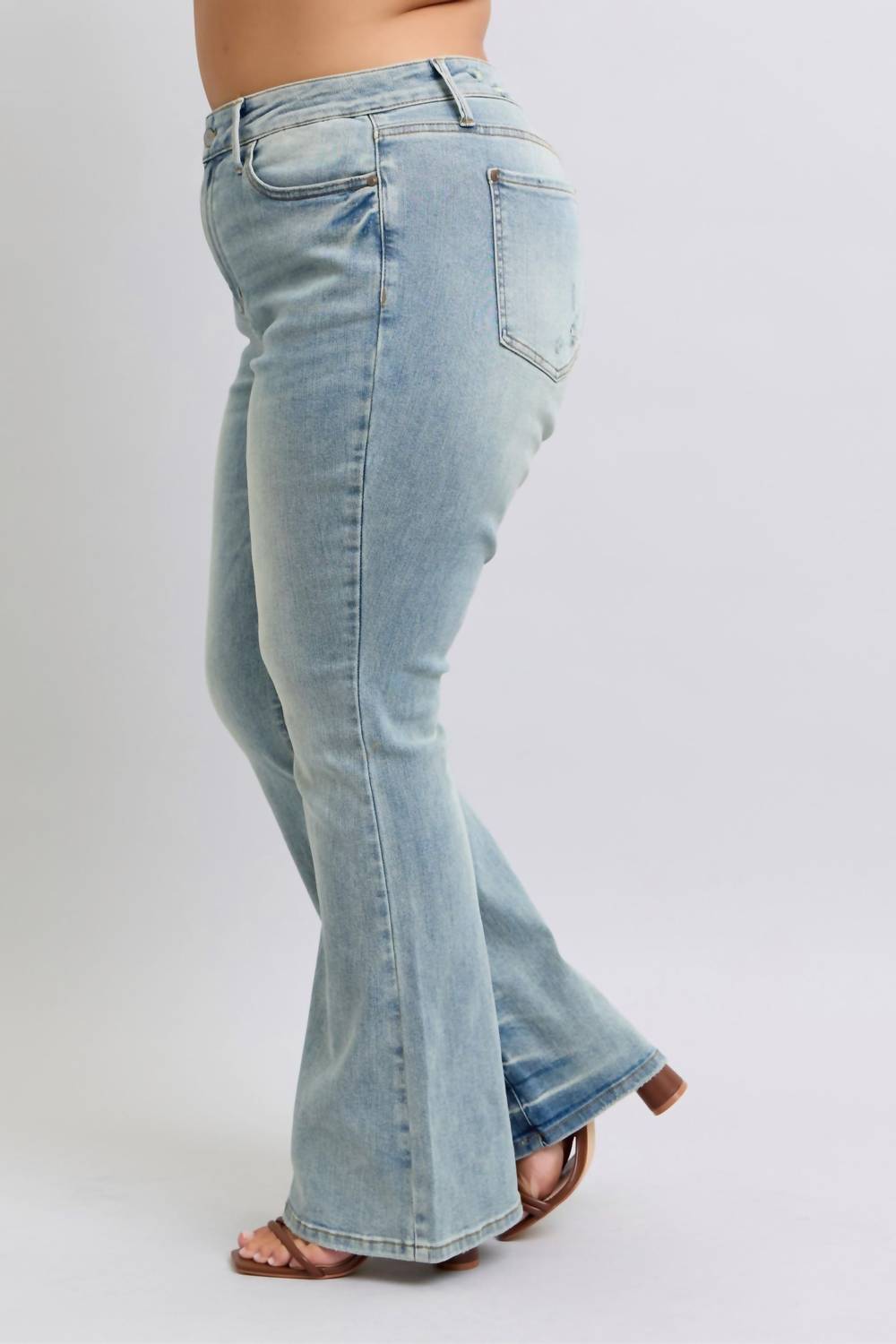 Judy Blue - Pin Tac Detail Flare Jeans