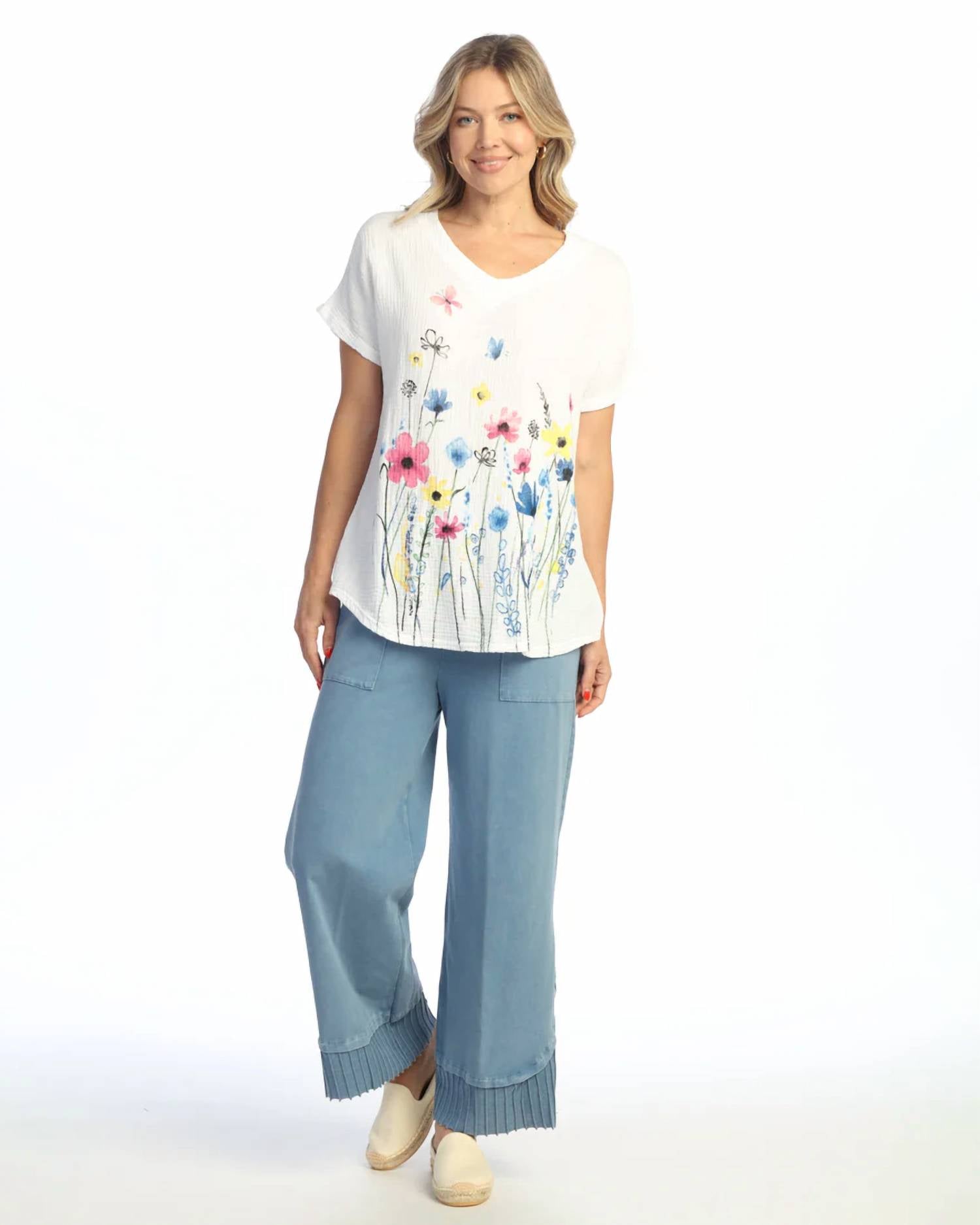 Jess & Jane - Chloe Mineral Washed Cotton Double Gauze Top
