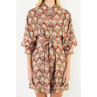 Thml - Long Sleeve Tie Waist Dress