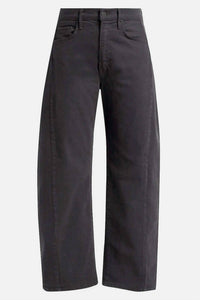 Mother Smooth Half Pipe Flood Jeans in faded black - women's pants - view 5