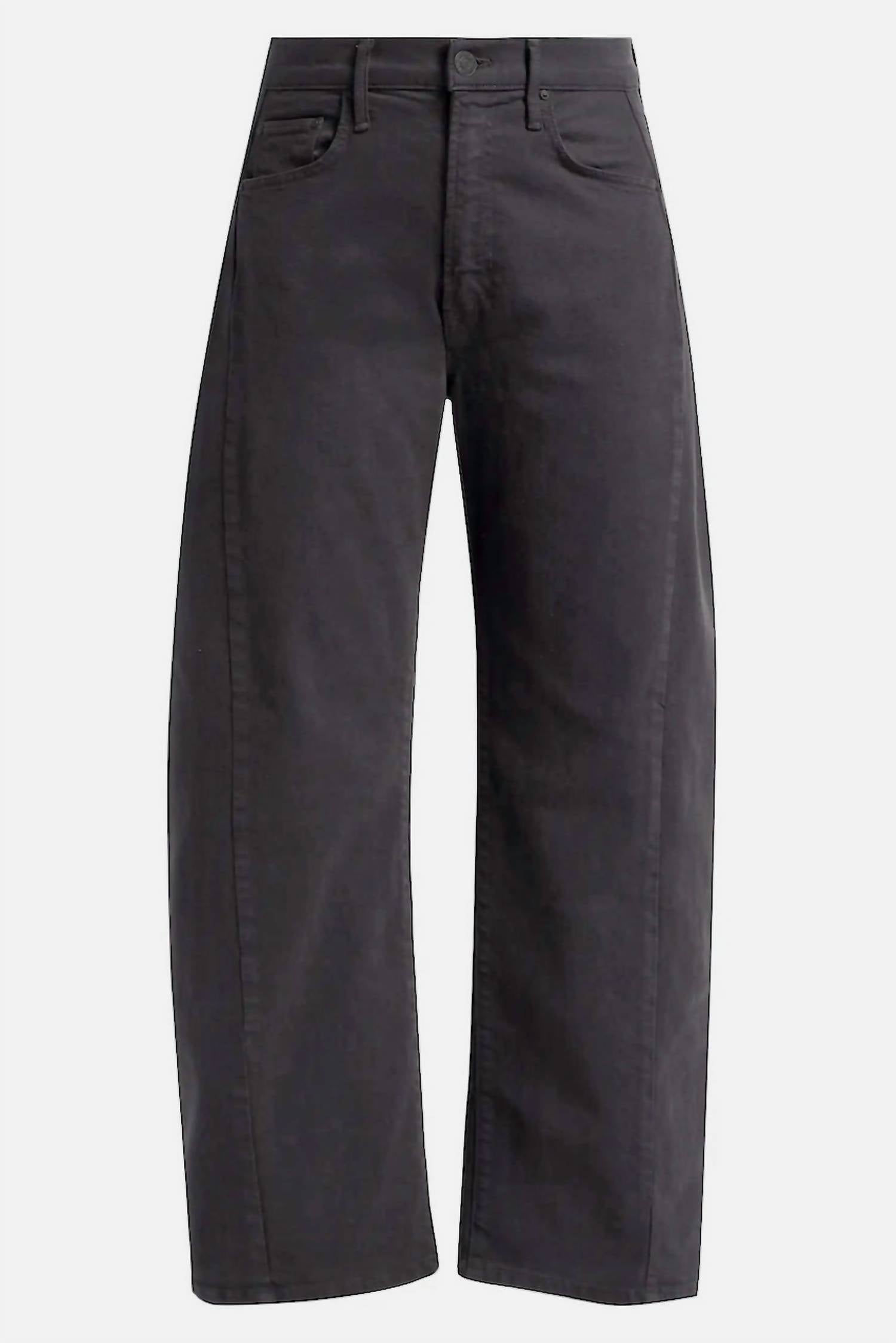 Mother Smooth Half Pipe Flood Jeans in faded black - women's pants - view 5
