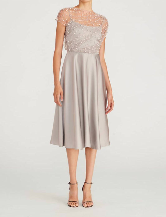 Theia - Women's Lori Glimmer Satin Dress