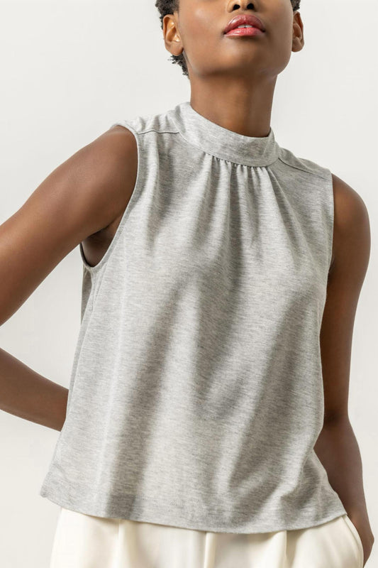 Lilla P - Sleeveless Mock Neck Top