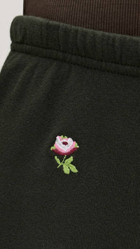 THE GREAT. Stadium Sweatpant in woodland green - women's pants - view 6