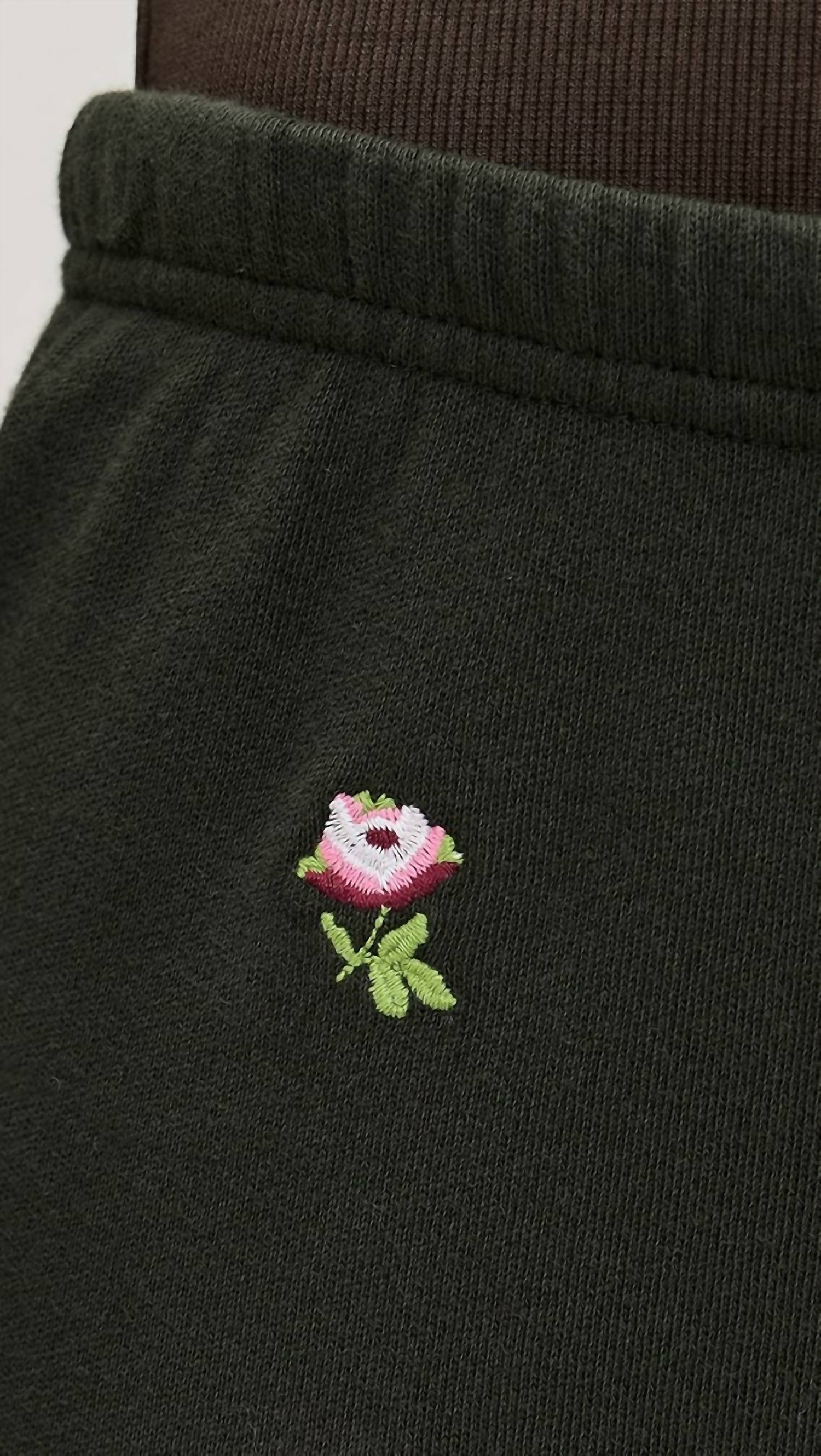 THE GREAT. Stadium Sweatpant in woodland green - women's pants - view 6