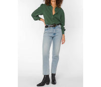 Velvet Heart Bellamy Shirt in dark green - women's shirt - alternate view