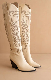 Oasis Society - Women's Dakota Knee-high Embroidered Boots