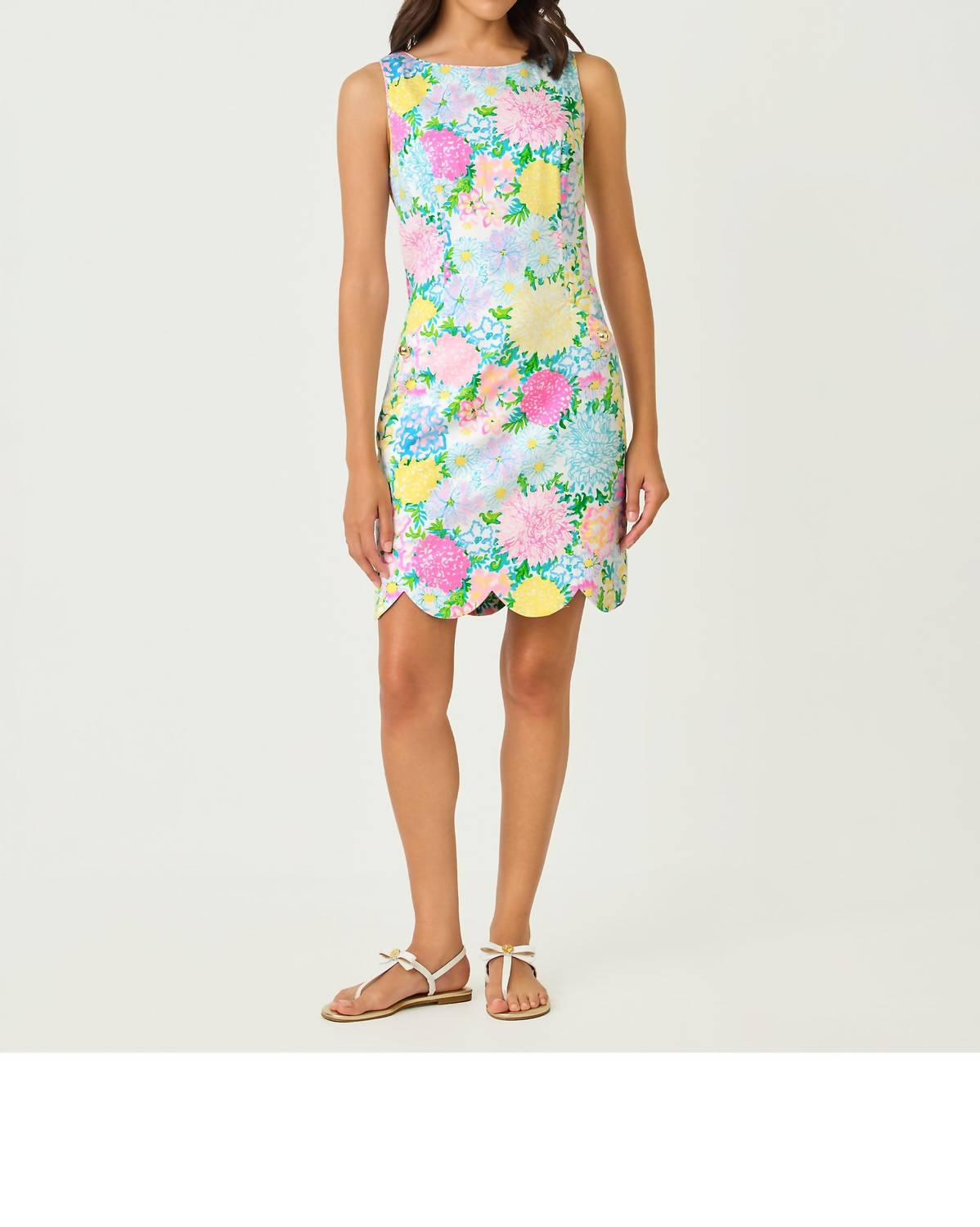 Lilly Pulitzer Scallop Shift Dress in multi lilly garden - women's dress - view 6