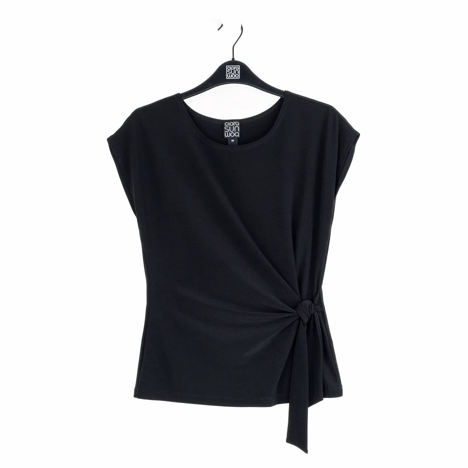 Clara Sunwoo - Slant Sleeve Side Tie Top