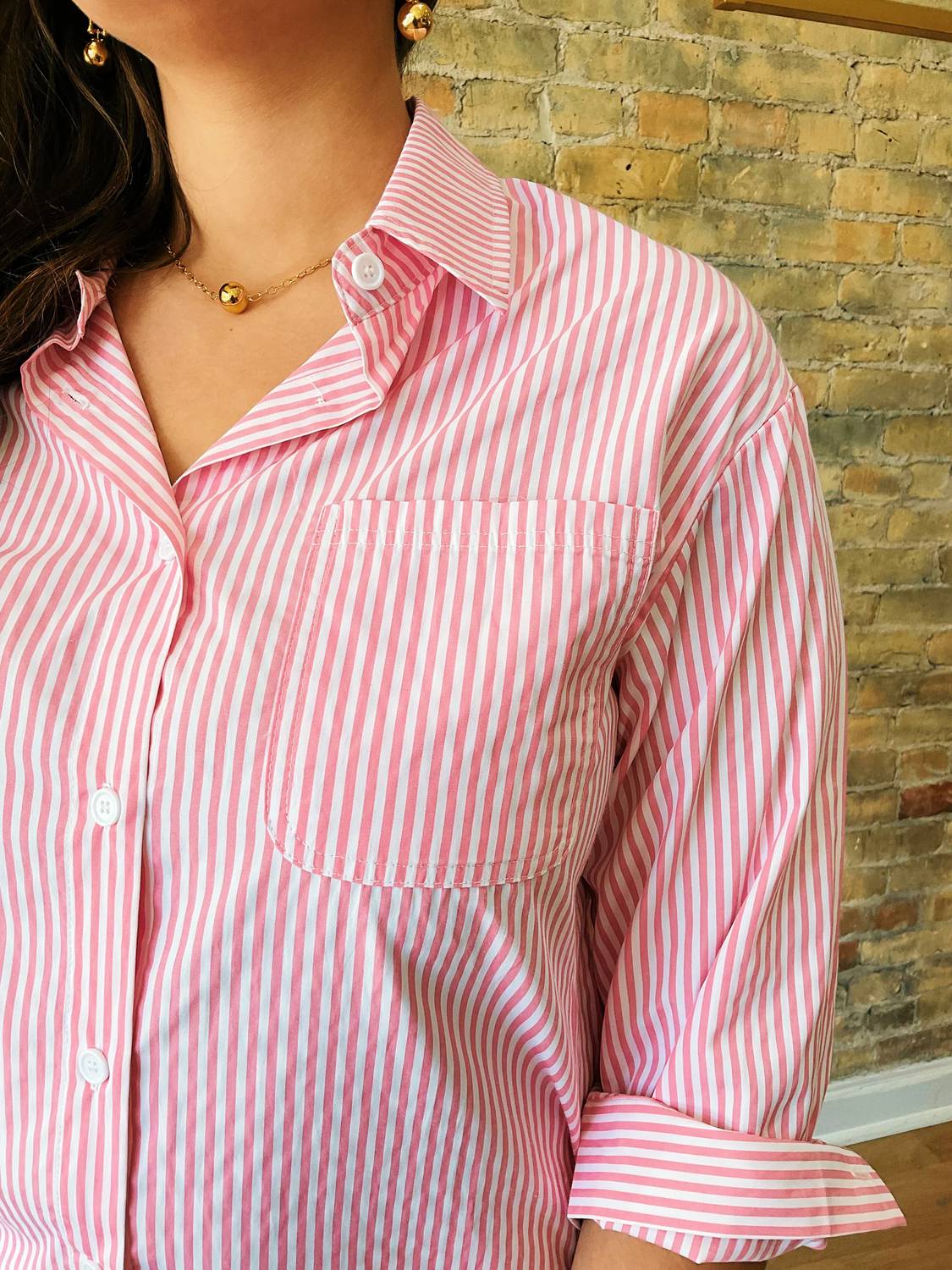 Lily Clothing - Astrid Long Dleeve Button Down Shirt