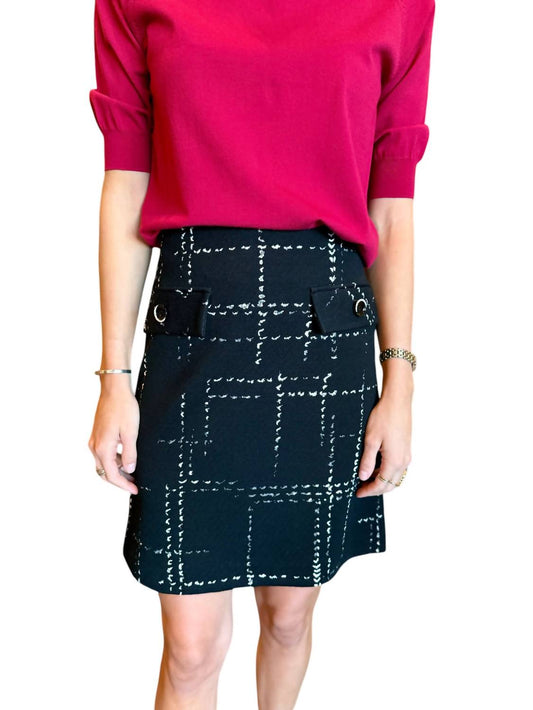 Elliott Lauren - Pull On Skirt With Faux Pockets