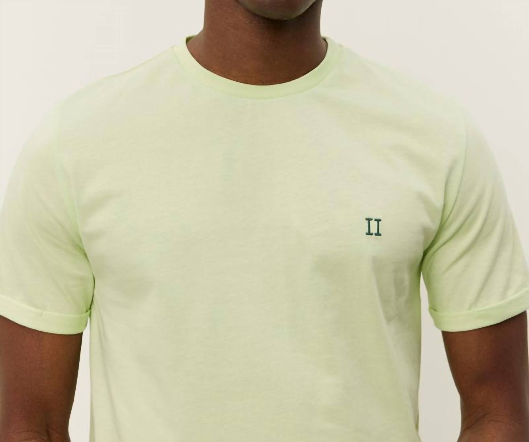 Les Deux Men's Norregaard Contrast Short Sleeve T-shirt in butterfly - men's t-shirt - detail view