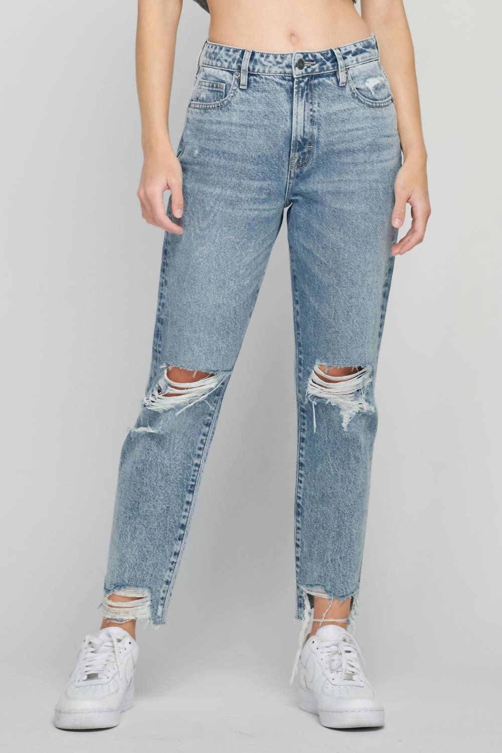 Hidden - Tracey High Rise Cropped Straight Fit Jean
