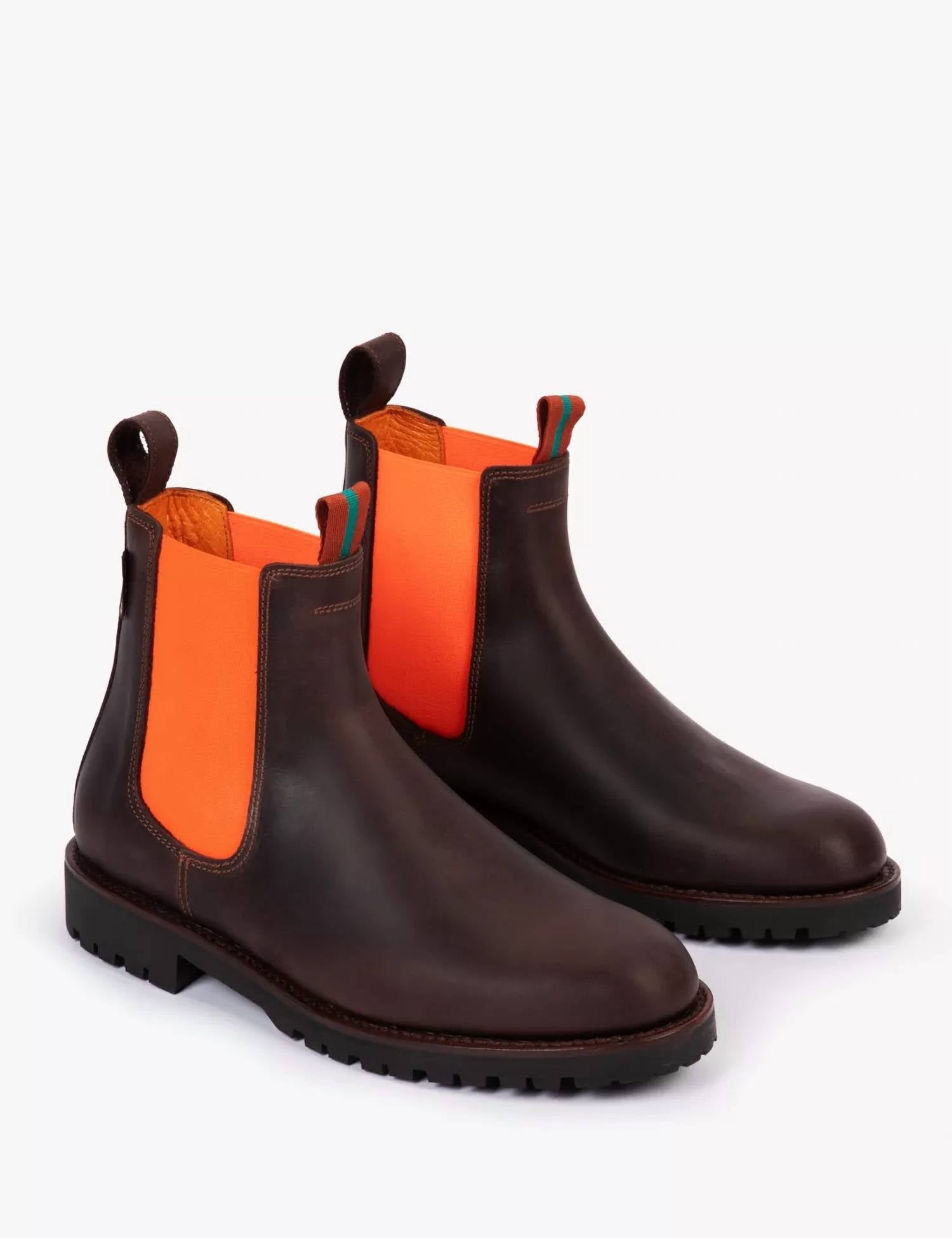 PENELOPE CHILVERS Women's Nelson Boot in conker neon orange - women's shoe