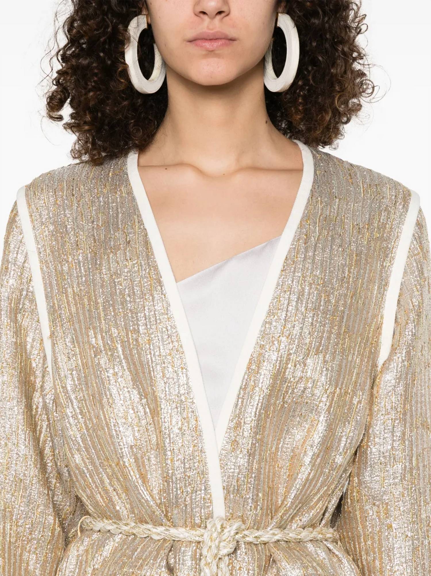 Forte Forte - Chic "twinkle" Lurex Jacquard Coat