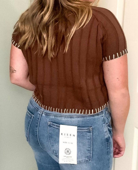 Le Lis - Hadley Contrast Stitch Sweater Top