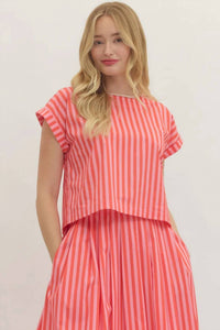Entro - Striped Skirt Set