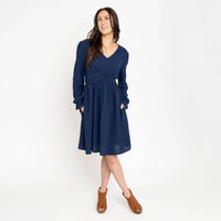 Elsie & Zoey - Swiss Dot Long Sleeve Dress
