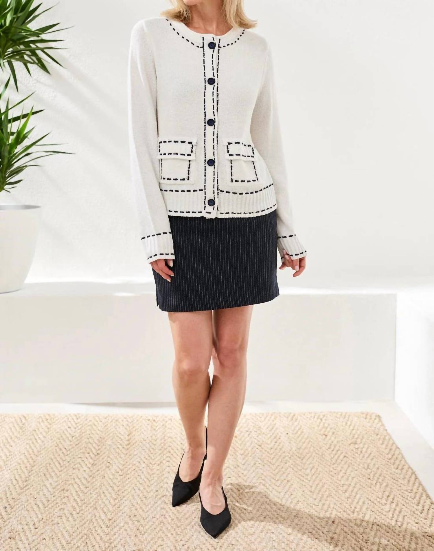 Tribal - Contrast Stitch Cardigan