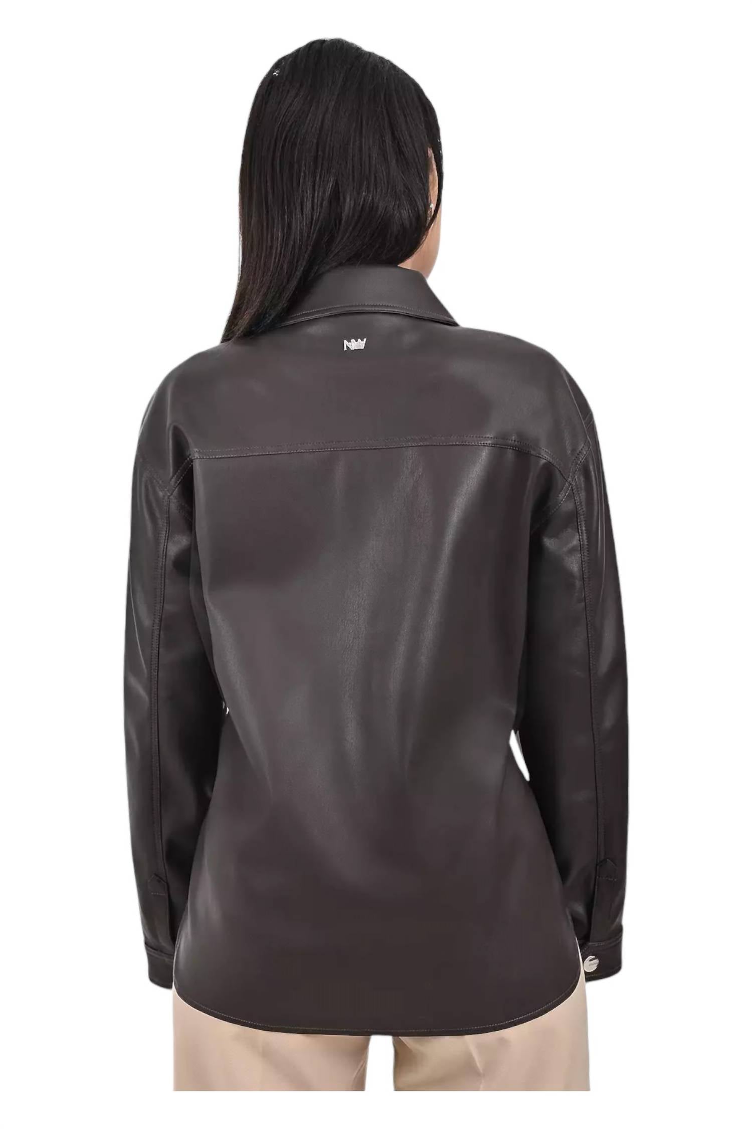 Nine West - Faux Leather Shacket