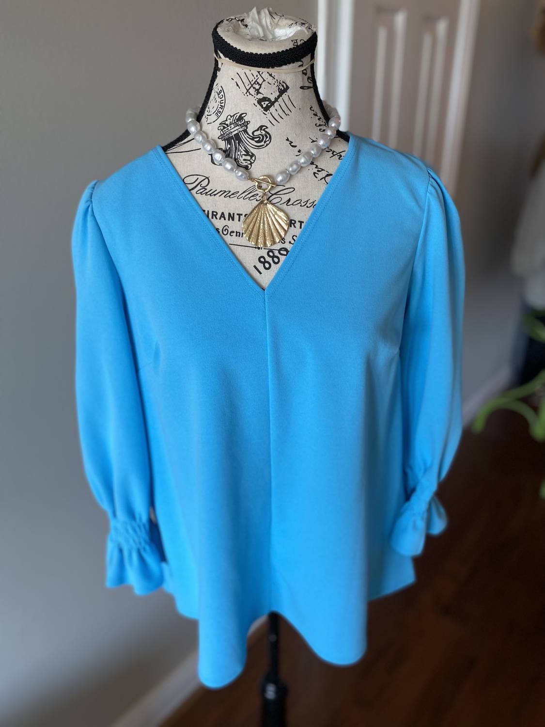 Carole Christian - Women's Smocked Sleeve Top