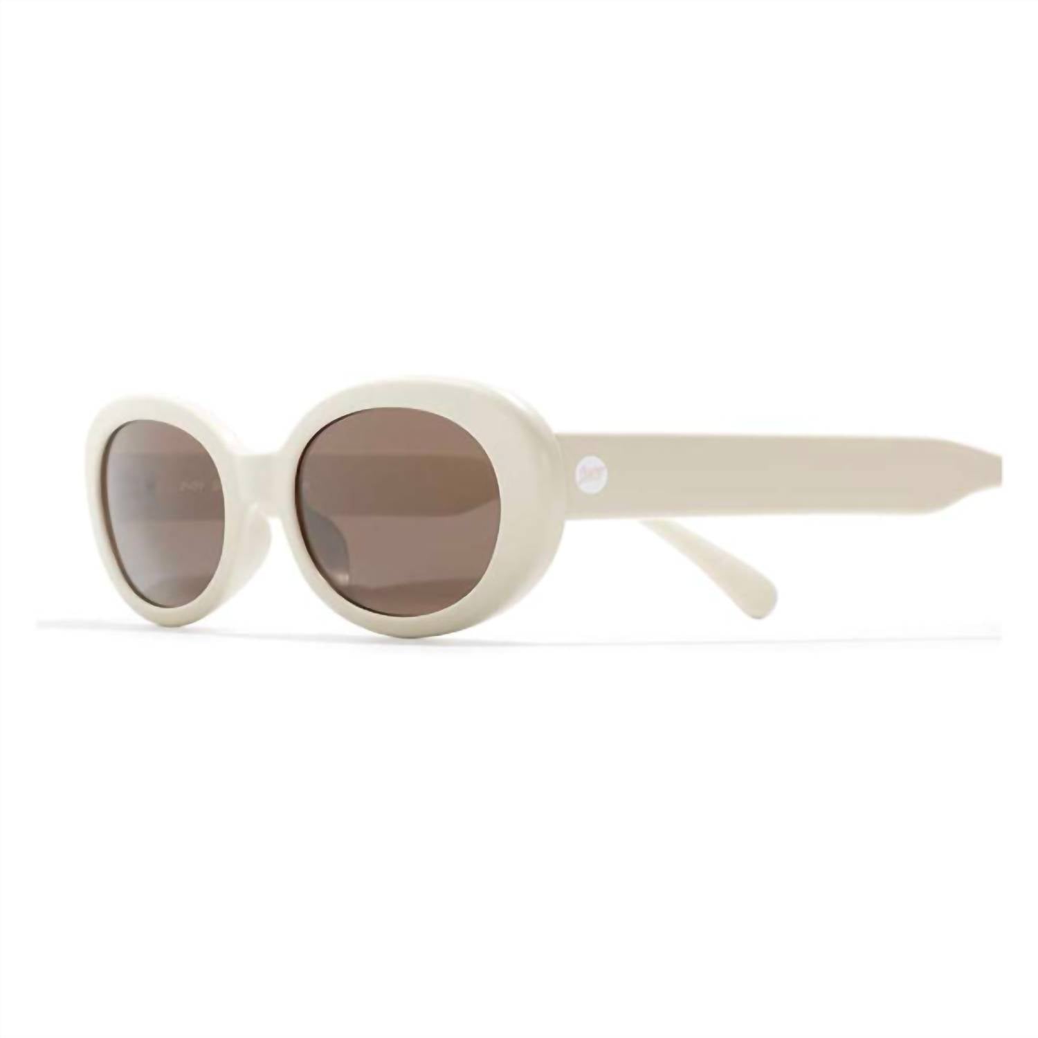 Sunski Women's Bianca Oval Sunglasses in ivory amber - women's accessory