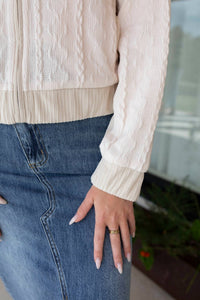 mystree Wanna Get Away Quilted Jacket in oatmeal mix - women's jacket - alternate view
