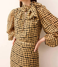 Marie Oliver VIVIANNE BLOUSE in dapple - women's blouse - detail view