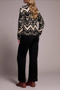 Tribal - Geo Deco Crew Neck Sweater