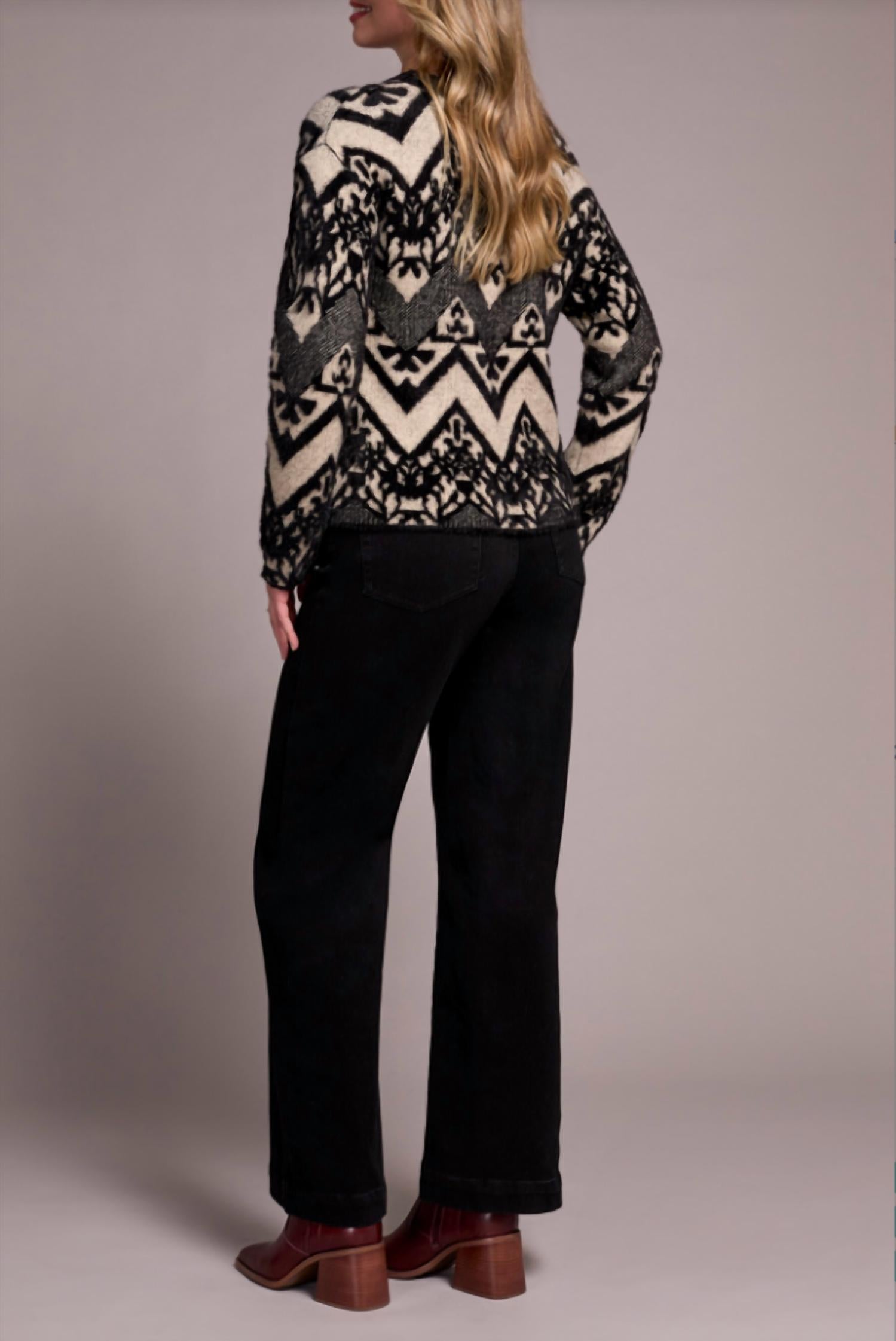 Tribal - Geo Deco Crew Neck Sweater